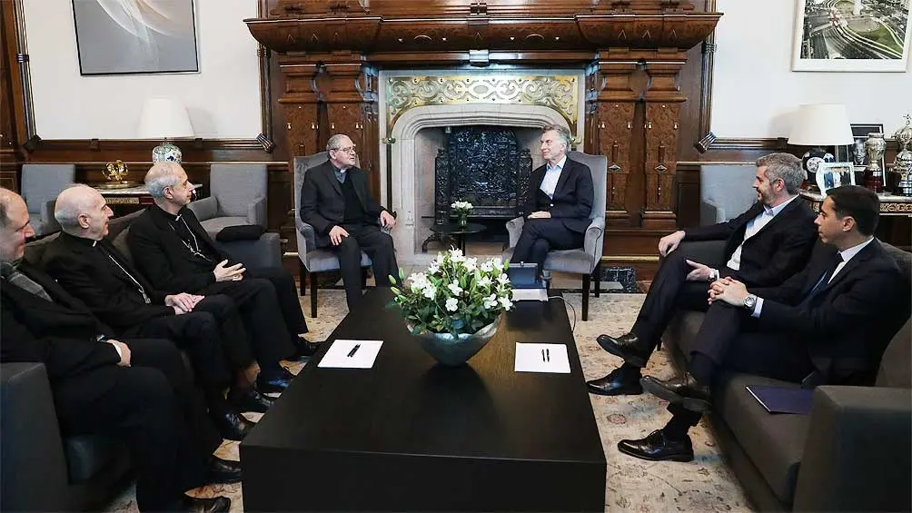 Macri le pidió colaboración a la cúpula del Episcopado para mantener la «cohesión social»