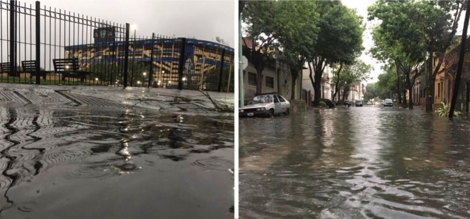 Temporal : la zona de la cancha de Boca es el lugar donde más agua cayó
