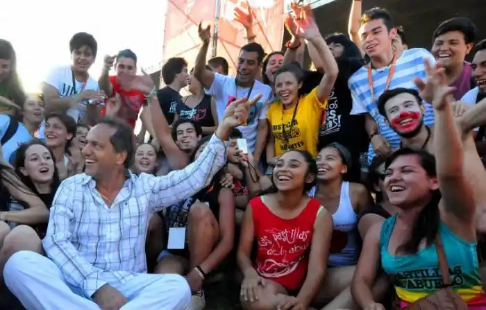 Scioli celebró el Boleto Estudiantil junto a Aníbal Fernández, Sabbatella y Espinoza