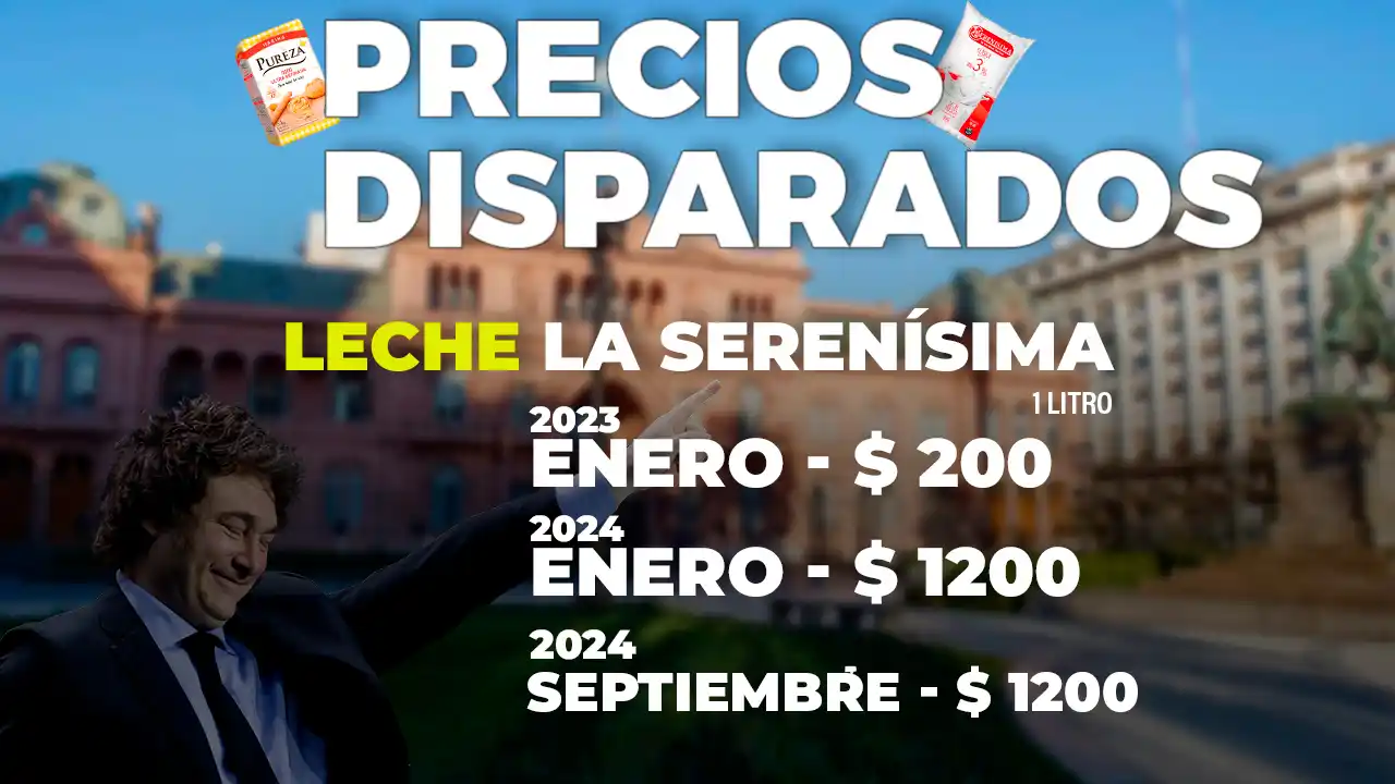 placa precios leche septiembre 24