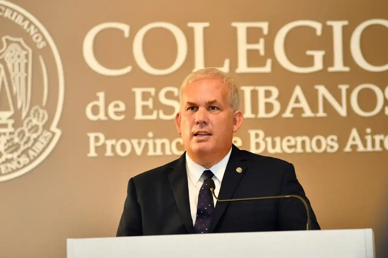 Diego Leandro Molina, presidente del Colegio de Escribanos de la Provincia de Buenos Aires