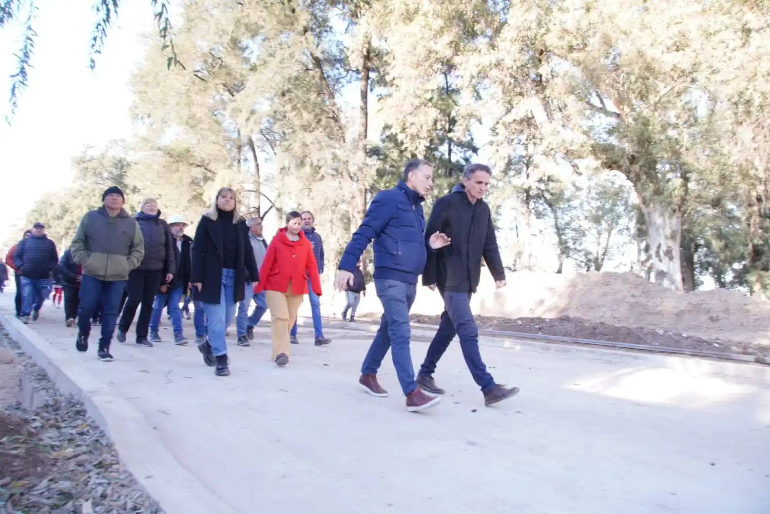 Esteban Echeverría: Gray y Katopodis supervisaron el avance de la obra de la Av. Huergo