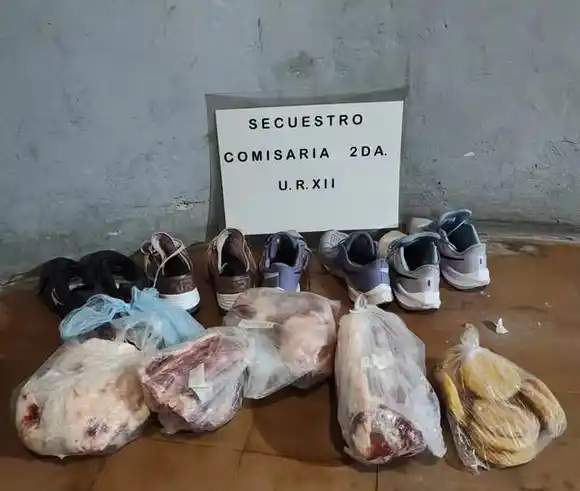 Hallaron zapatillas y carne robada gracias a las cámaras de seguridad de Villa Minetti