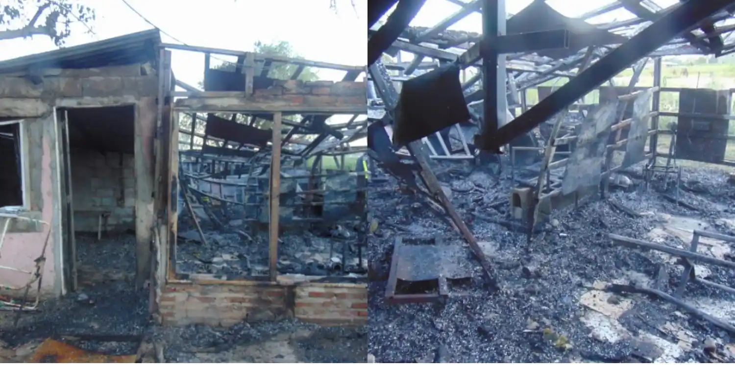 Las pérdidas fueron totales en el inmueble.