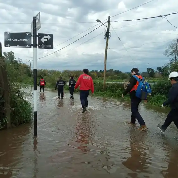 La Asociación K9 Gualeguay prestó asistencia en Zárate durante el temporal