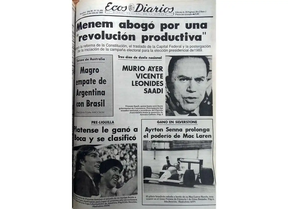 Lunes 11 de julio de 1988