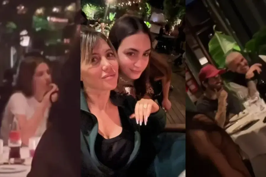 Wanda, la China, Mauro y L-egante coincidieron en un conocido restaurante