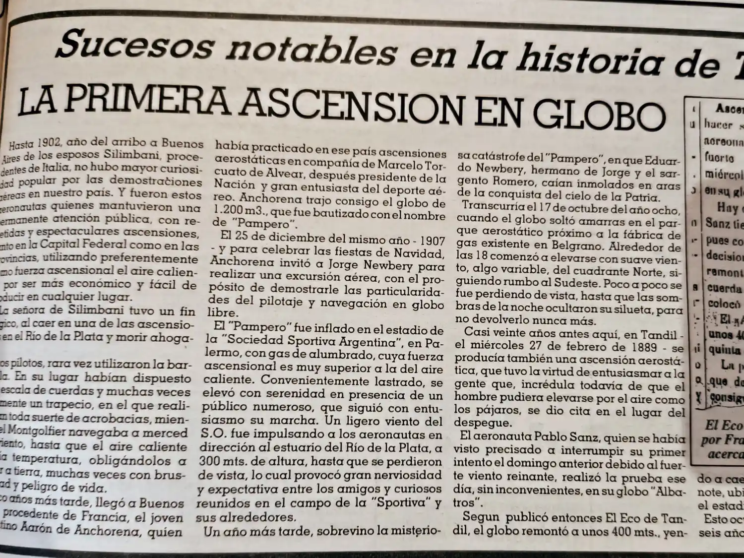 La primera ascensión en globo