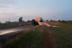 Ruta 14: chocaron dos camiones y un conductor fue hospitalizado