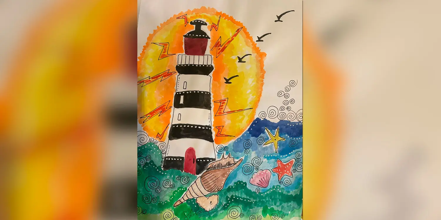 Una pintura sobre el faro