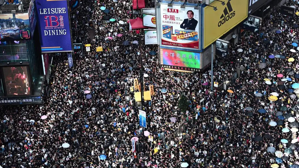 Otra masiva manifestación copó una vez más las calles de Hong Kong