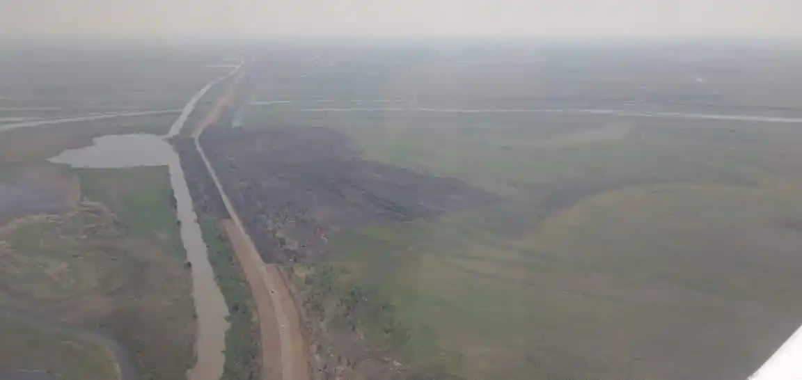 Está controlado el incendio a la vera de la ruta 174 y se monitorea toda la zona del Delta