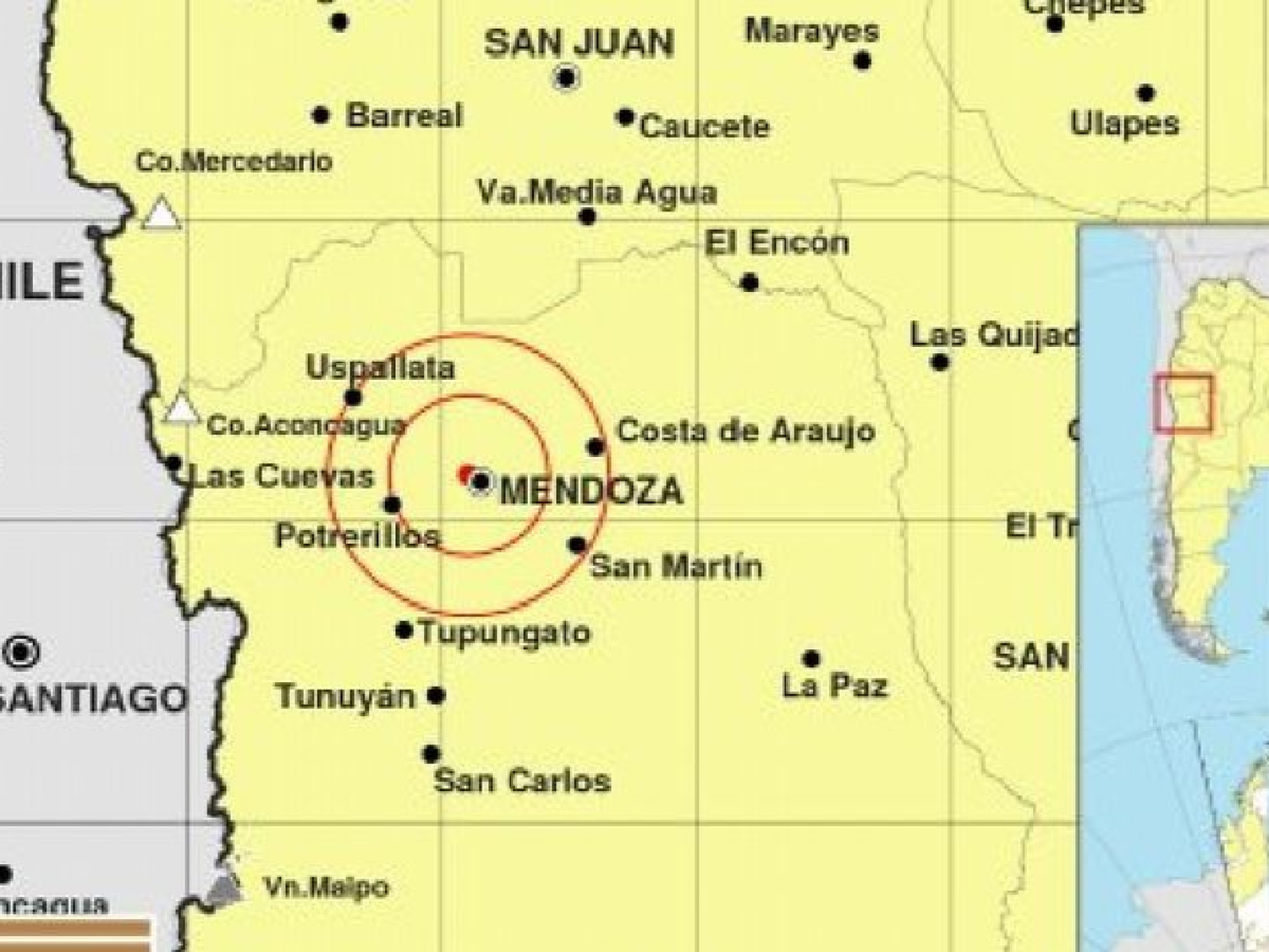 Un sismo se sintió fuerte y sacudió a Mendoza