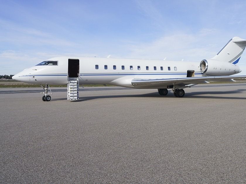 Modelo. Un Bombardier Global 5000 similar al que llegó a Ezeiza.