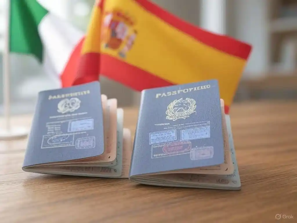 Cambios. Italia y España restringen el otorgamiento de la nacionalidad. Imagen generada por IA.