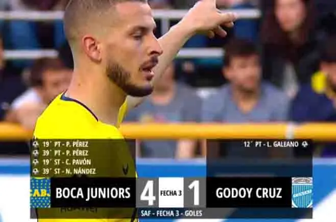 Boca se lo dio vuelta y goleó a Godoy Cruz