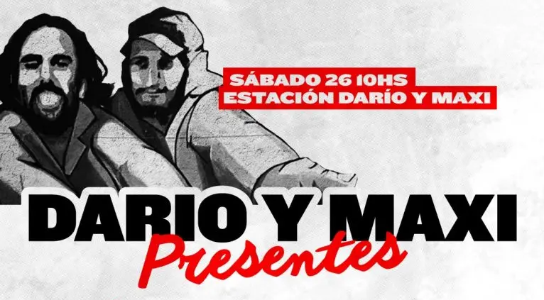 Acto en Puente Pueyrredón a 19 años de la masacre de Avellaneda este 26 de junio