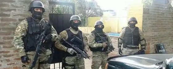 Protesta del Grupo Halcón en la Escuela de Policía Vucetich