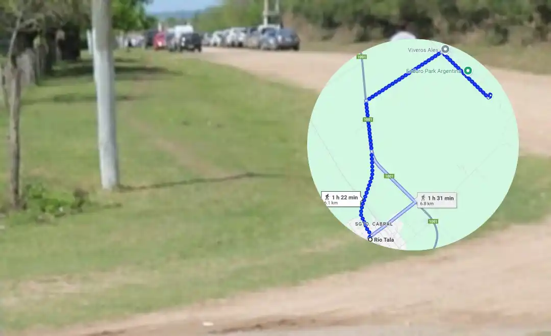 Desde el corazón del Bajo Tala a Río Tala hay alrededor de 6 km.