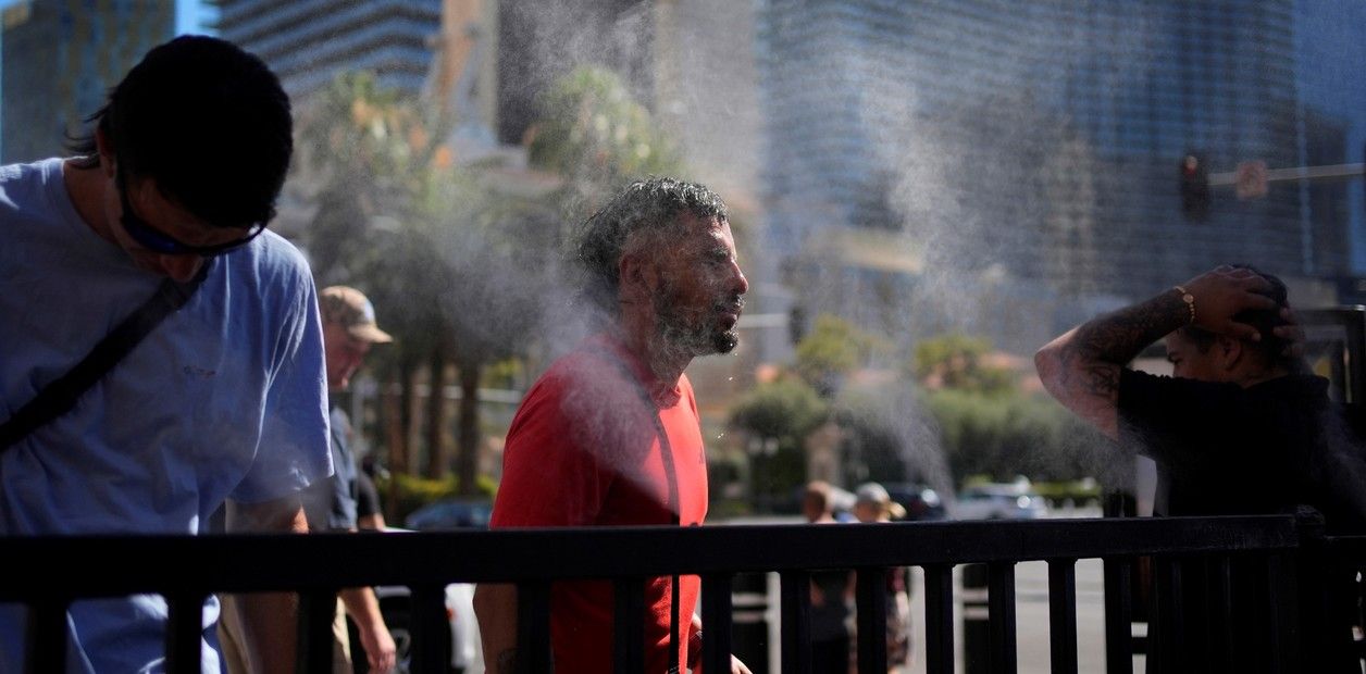 Histórico récord de calor en Las Vegas, con temperaturas extremas de casi 50 grados
