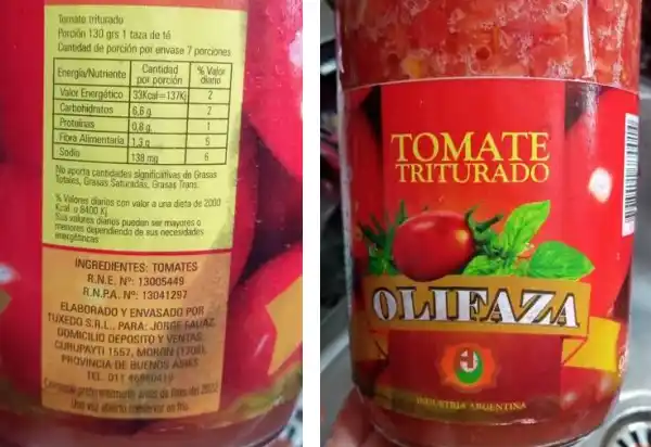 ANMAT prohibió dos mieles y un tomate triturado