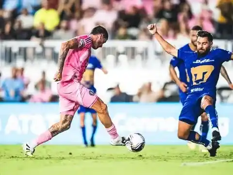 De Paul y su primer gol en el triunfo de Las Garzas por 3 a 1 antr Pumas.