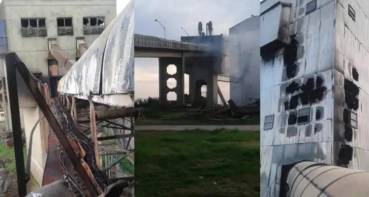 Incendio en el Puerto: Bomberos lucharon durante 3 horas contra las llamas en el sector de elevadores
