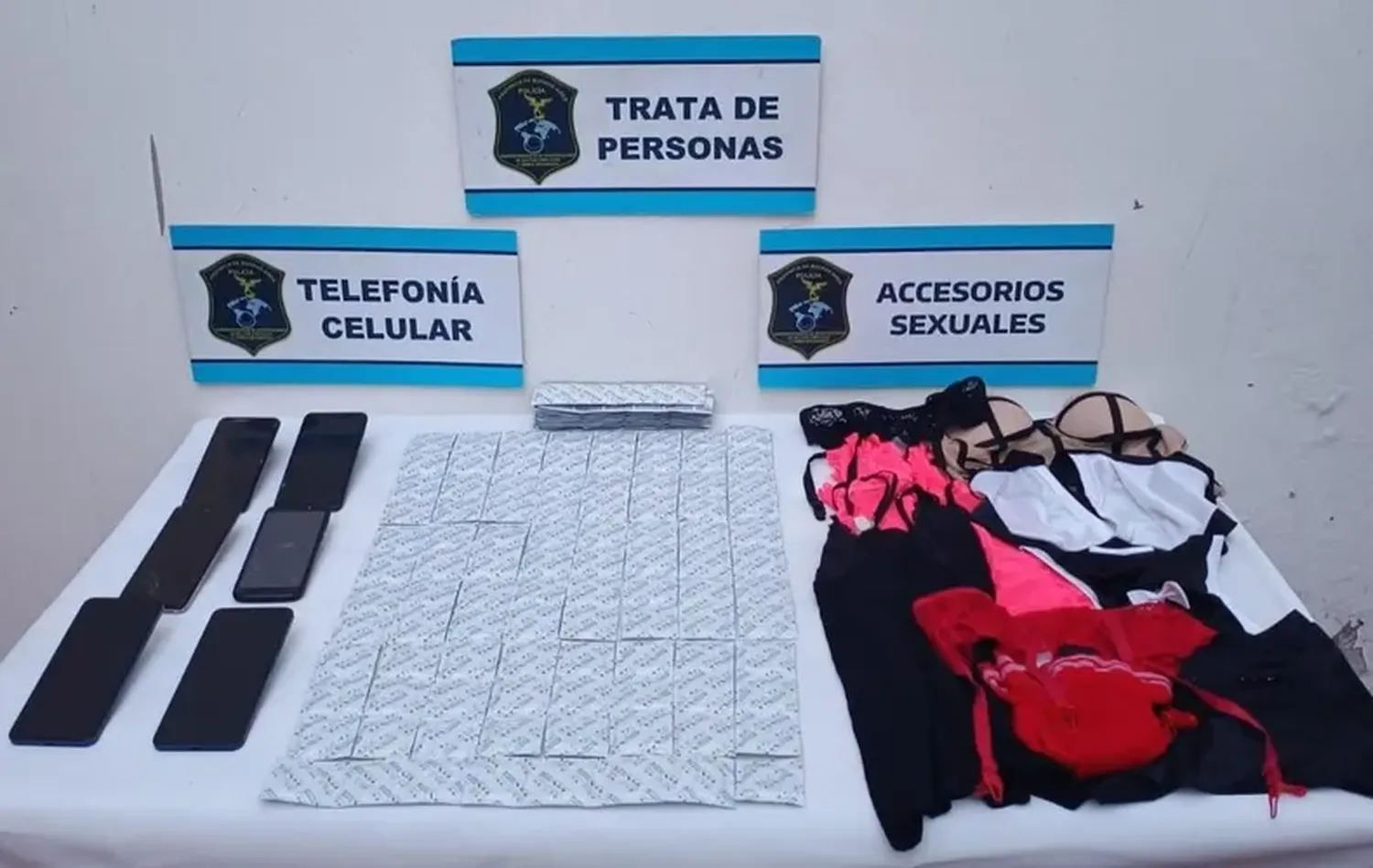 Parte de lo incautado por la Policía