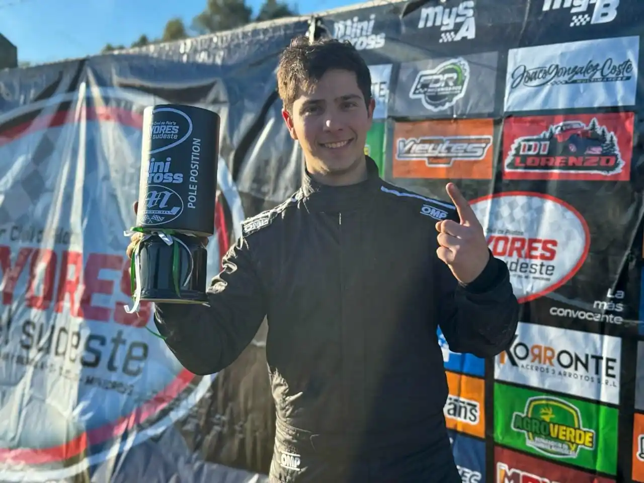 Tomás Berti, el 1 en la clasificación del Minicross