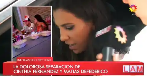 Llanto y papelón: el peor momento entre Defederico y Cinthia Fernández