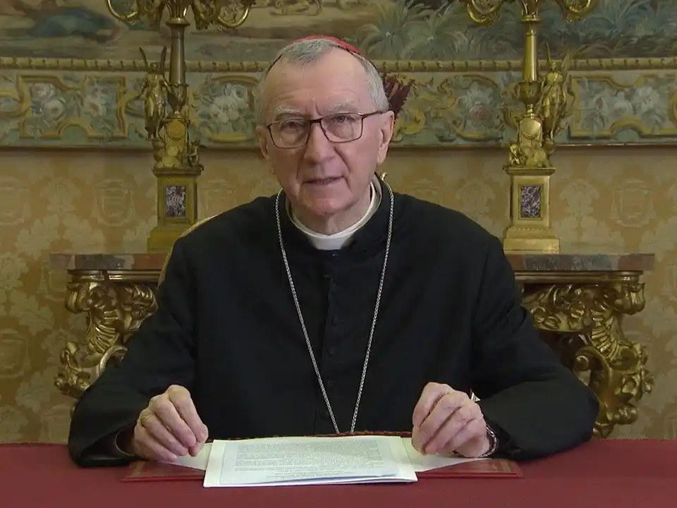 Pietro Parolin. Su nombre suena como sucesor del Papa. Imagen: Vatican News.