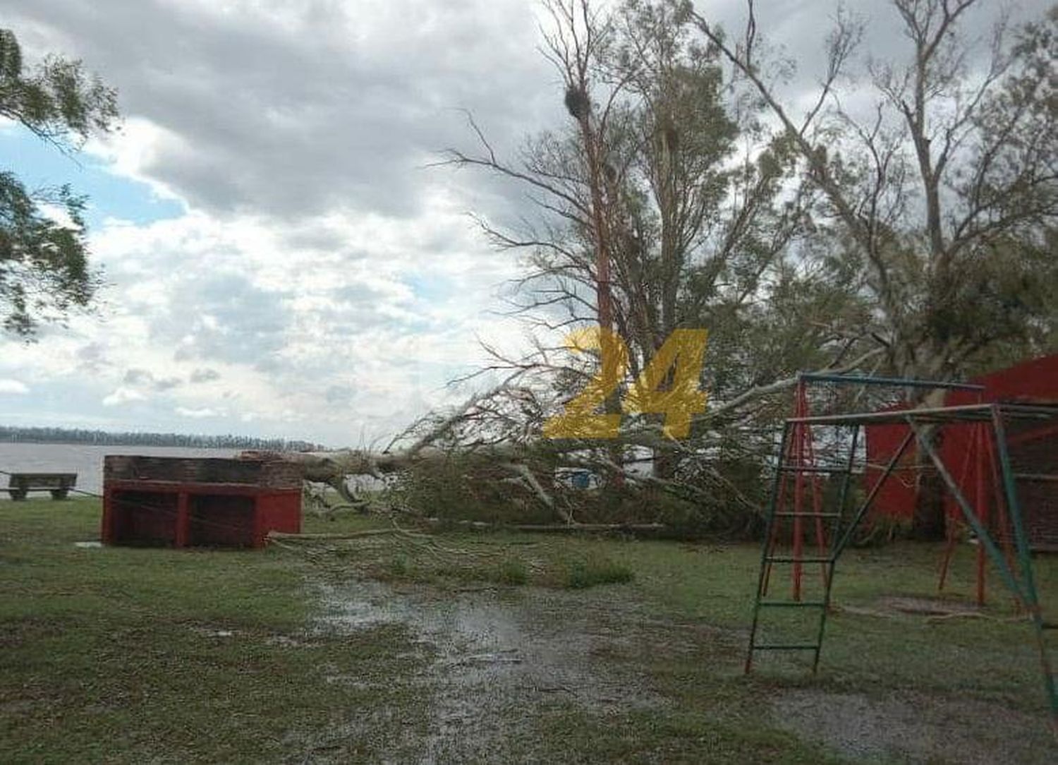 El municipio cañaseño informó los destrozos causados por posible tornado que azotó la ciudad