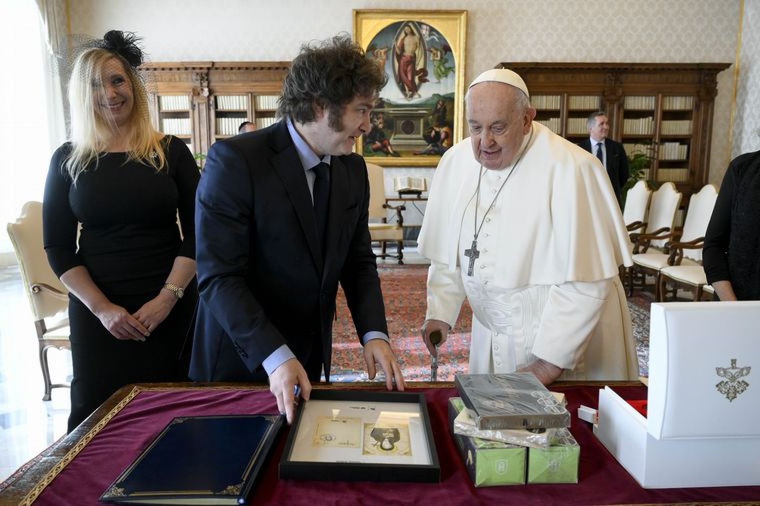 El presidente Javier Milei y el Papa Francisco