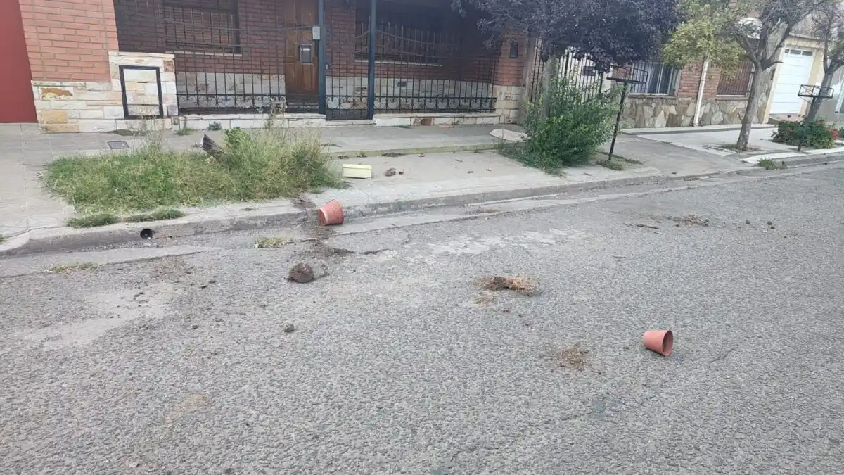 Ataque de furia: causó daños en una casa y le dio una trompada a una policía