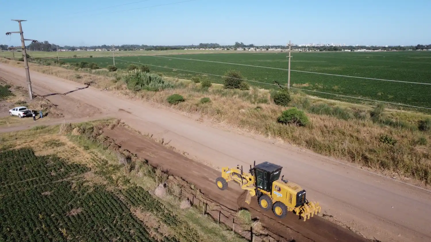 Máquinas trabajando en la actual "calle ancha".