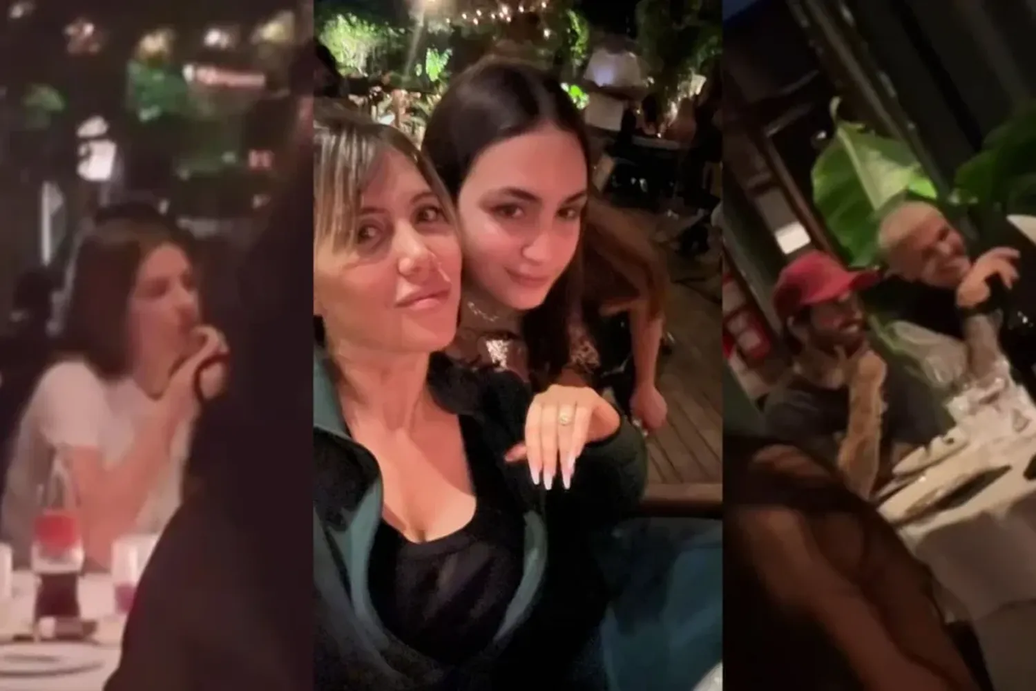 Wanda, la China, Mauro y L-egante coincidieron en un conocido restaurante