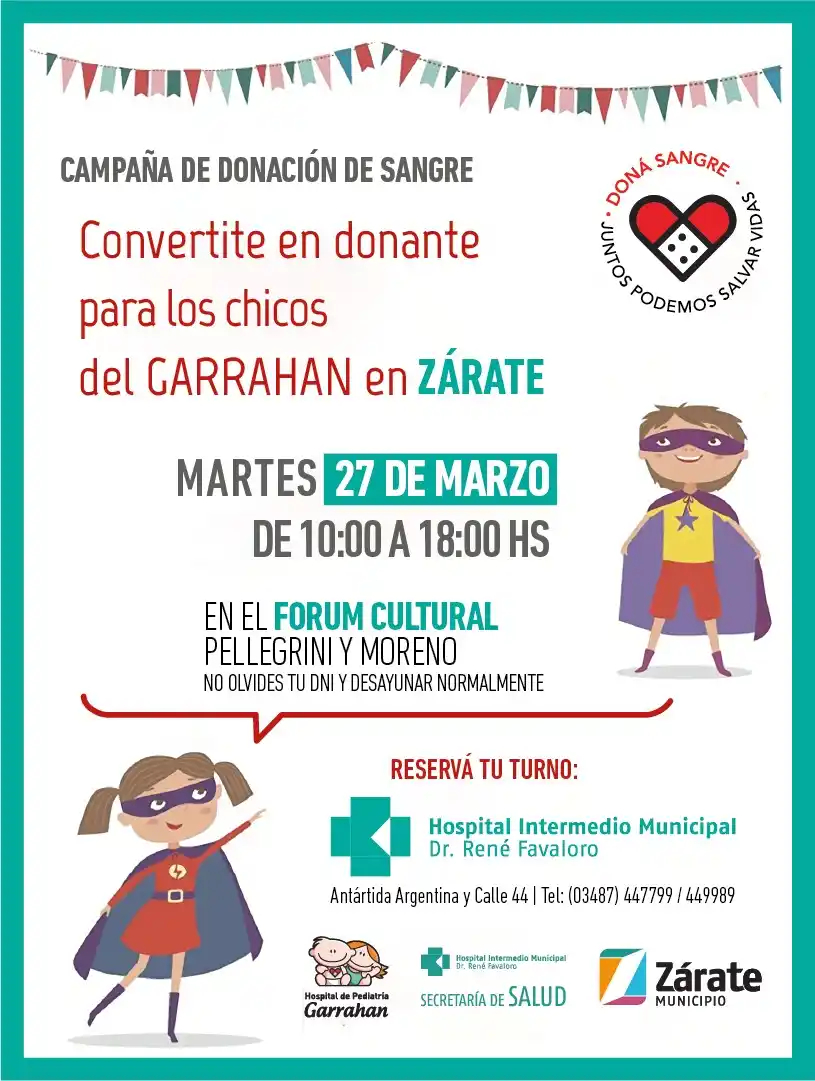 Zárate: Lanzan una nueva Campaña de Donación de Sangre