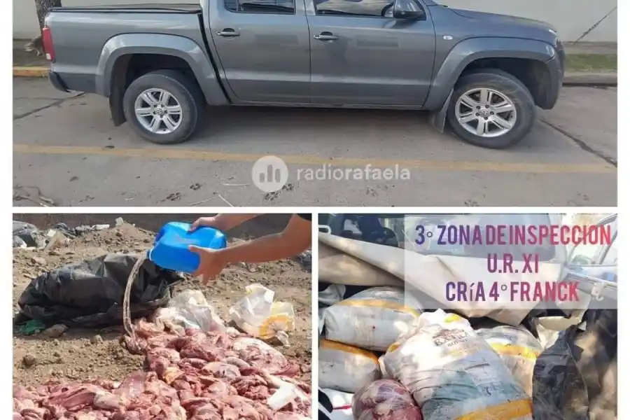 Se secuestró una camioneta y se decomisaron 250 kg de Carne, tras operativo de seguridad 