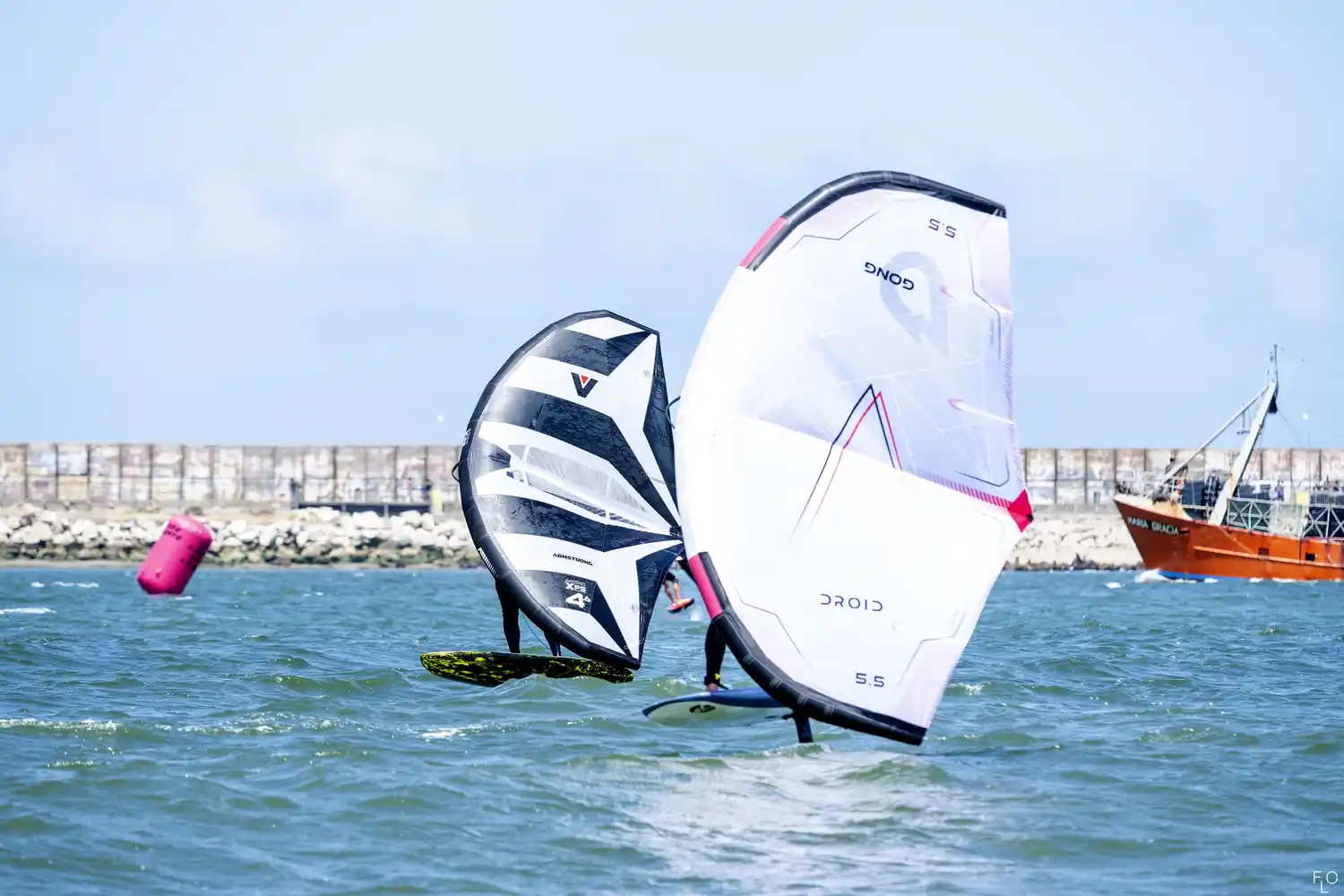 La jornada presentó mar arbolado, lo que exigió al máximo a los competidores.