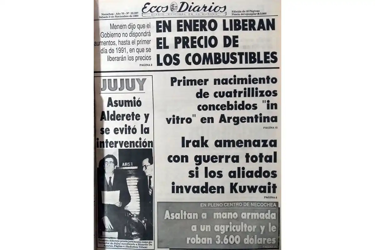 Sábado 3 de noviembre de 1990