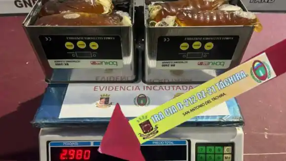 Pretendían enviar encomienda con 15 preservativos con cocaína líquida: GNB capturó a una pareja en Táchira