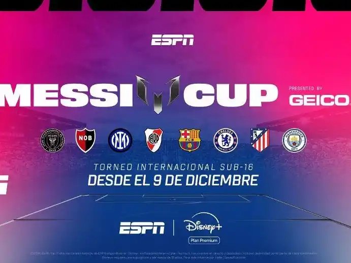 Con la presencia de Newell"s y River, comienza la Messi Cup en Miami.Foto:ESPN
