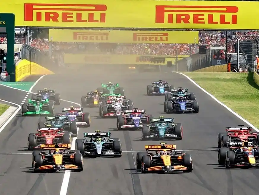 La salida del GP de Hungría 2024. Foto: Reuters