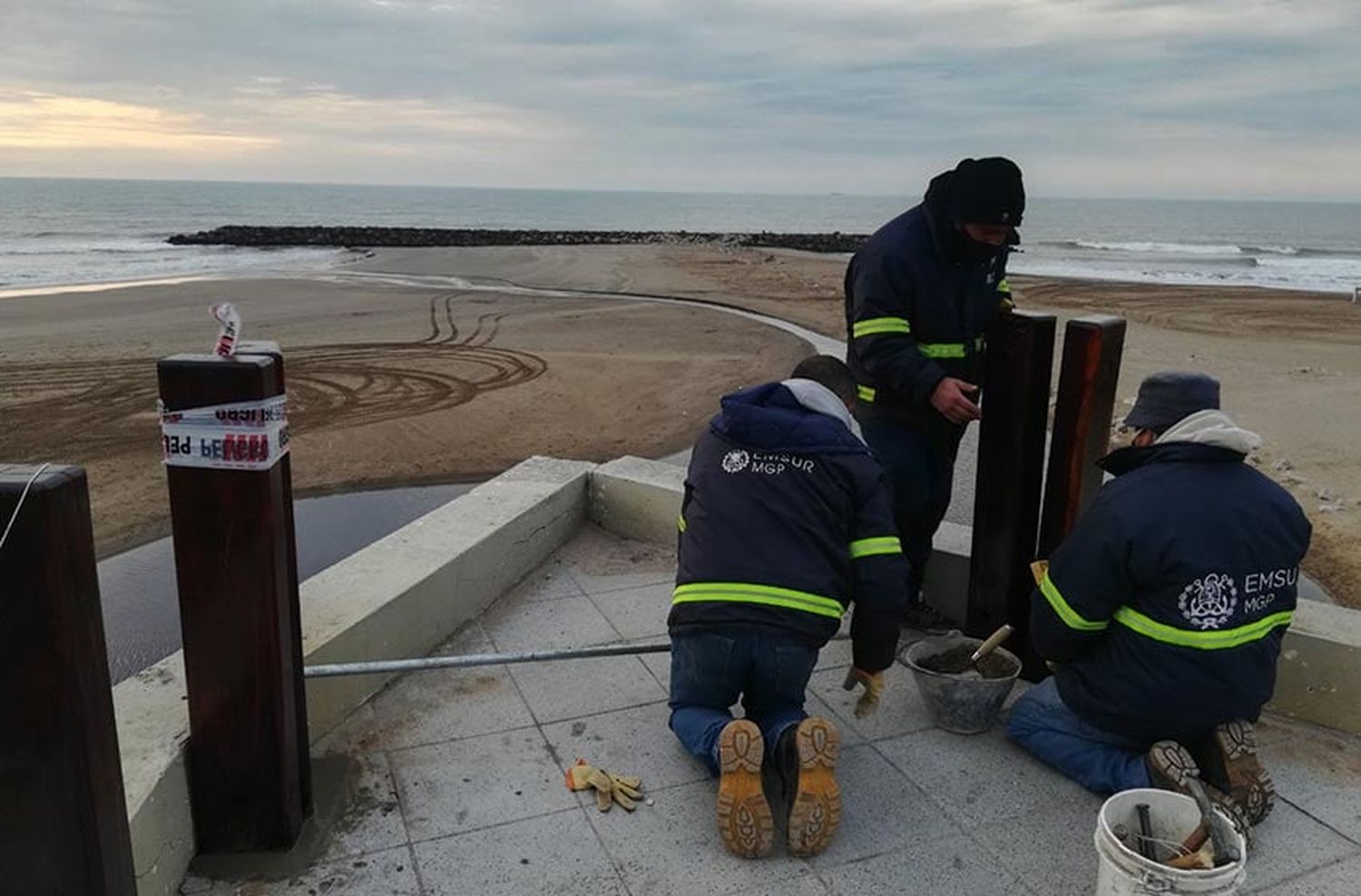 El Emsur trabajó en la puesta en valor del mirador de Constitución y la costa