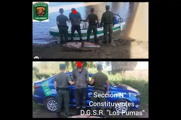 Caza ilegal y tenencia de arma de fuego: lo atraparon con un yacaré sin vida