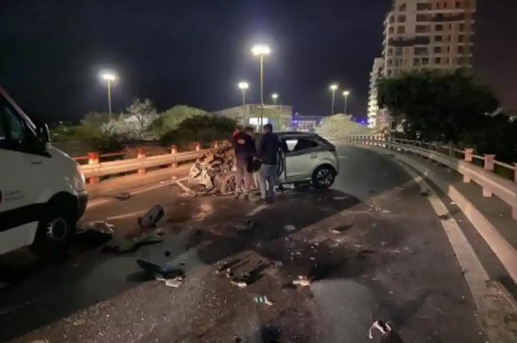 Impresionante choque en Puente Oroño
