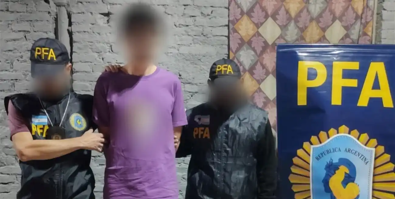 El joven de 29 años al momento de su detención.