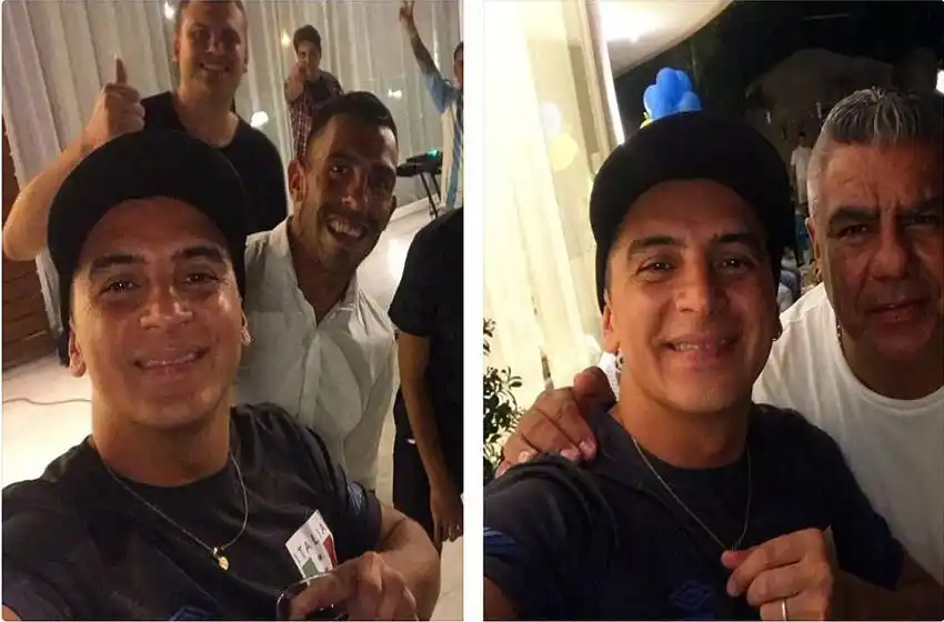Chiqui Tapia fue al cumple de Tévez y no cayó nada bien