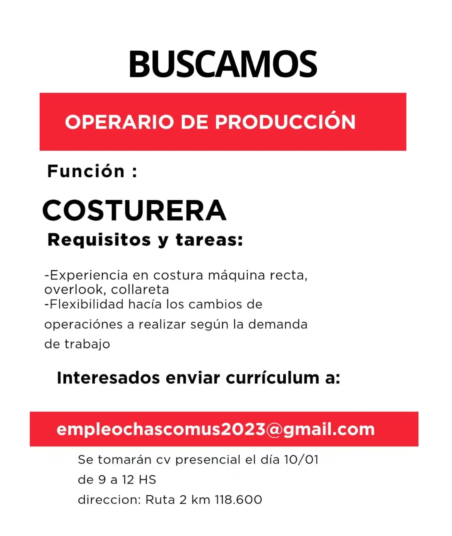 BUSCAMOS. OPERARIO DE PRODUCCIÓN