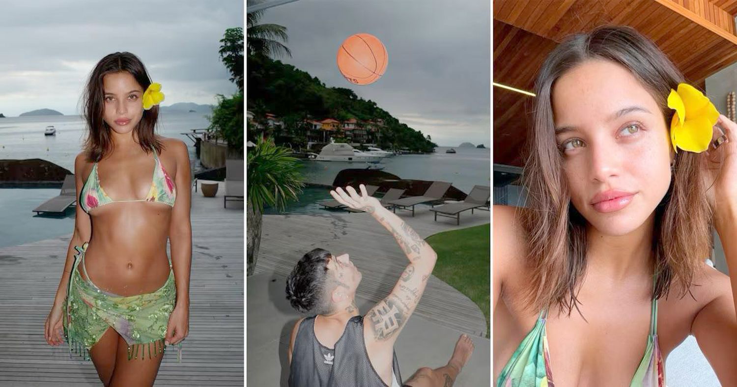Emilia Mernes disfrutando de Río de Janeiro pese a las nubes.